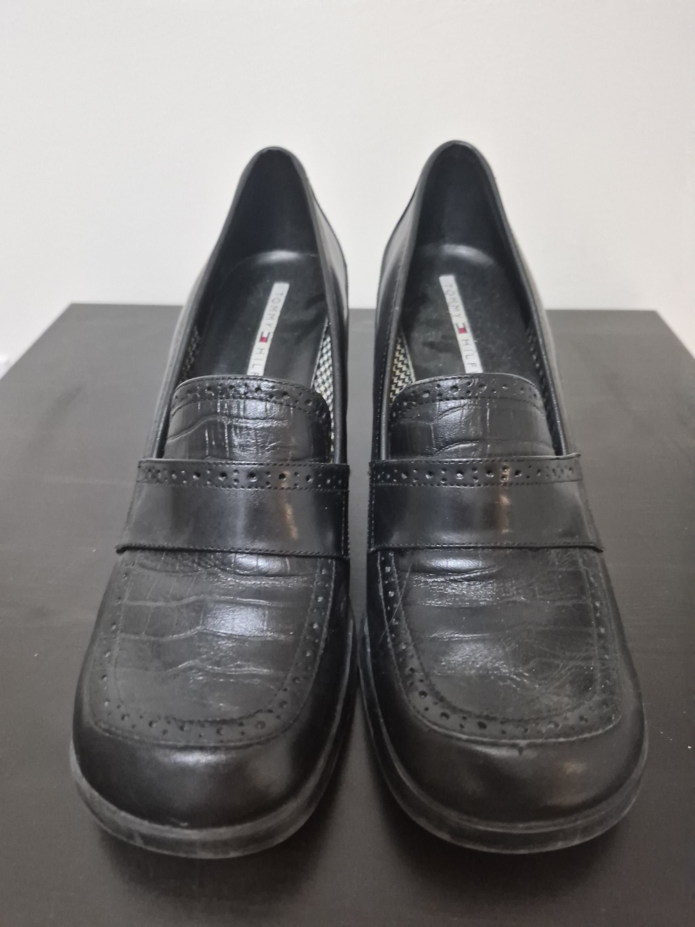 Tommy Hilfiger Black Women's Leather Heels